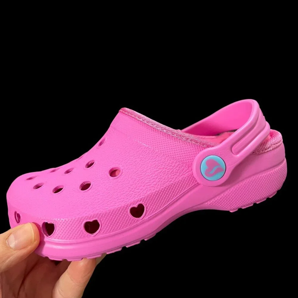Skechers Toddler Girls Faux Fur Slip On‎ Clog Size 9-10 Pink Warm Comfort Shoes